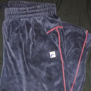 EUC Pair of Velour Fila Sweatpants